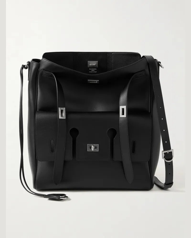 Balenciaga Bel Air Umhängetasche aus Leder Schwarz