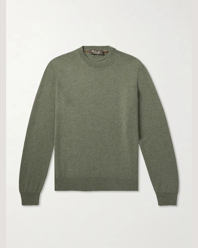 Loro Piana Slim-Fit Baby Cashmere Sweater Green