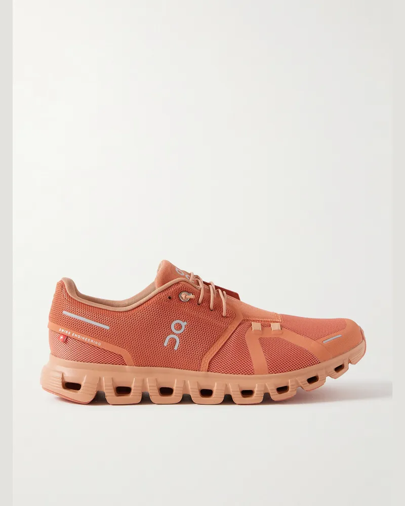 ON Cloud 6 Slip- Sneakers aus Mesh mit Gummibesatz Orange