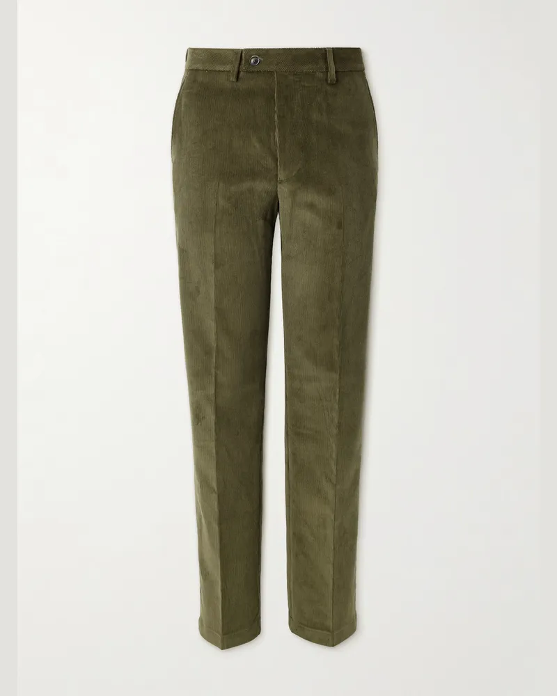 PURDEY Gerade geschnittene Hose aus Baumwollcord Grün