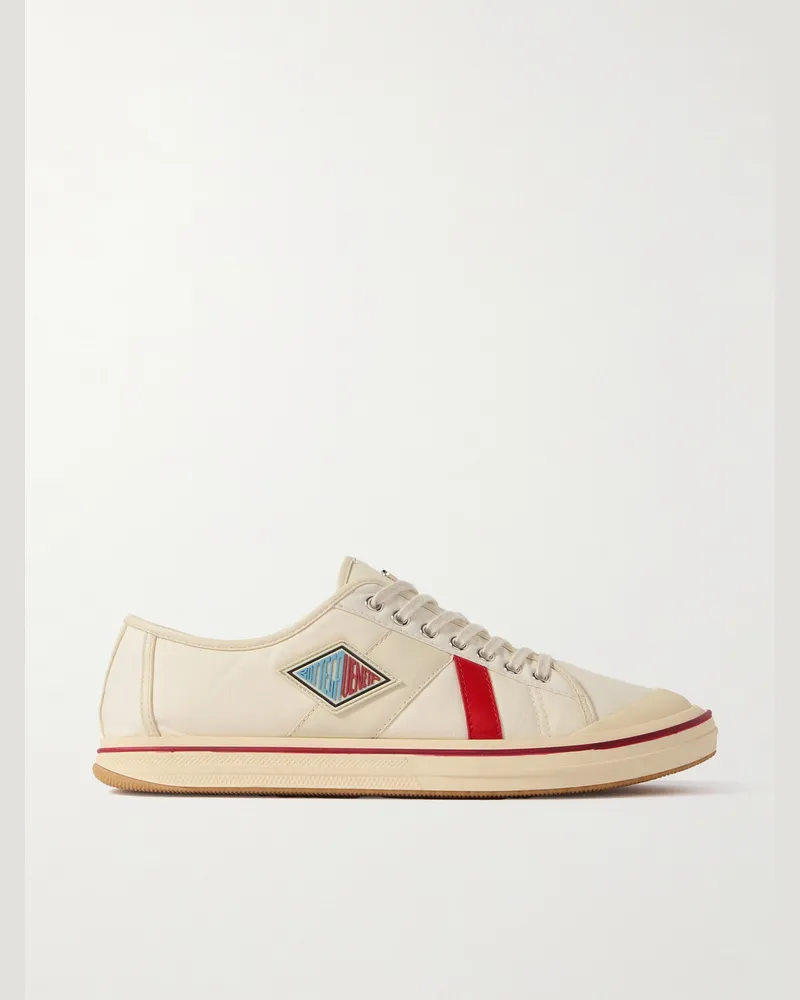 Bottega Veneta Eliot Sneakers aus Canvas mit Lederbesatz und Logoapplikation Neutral