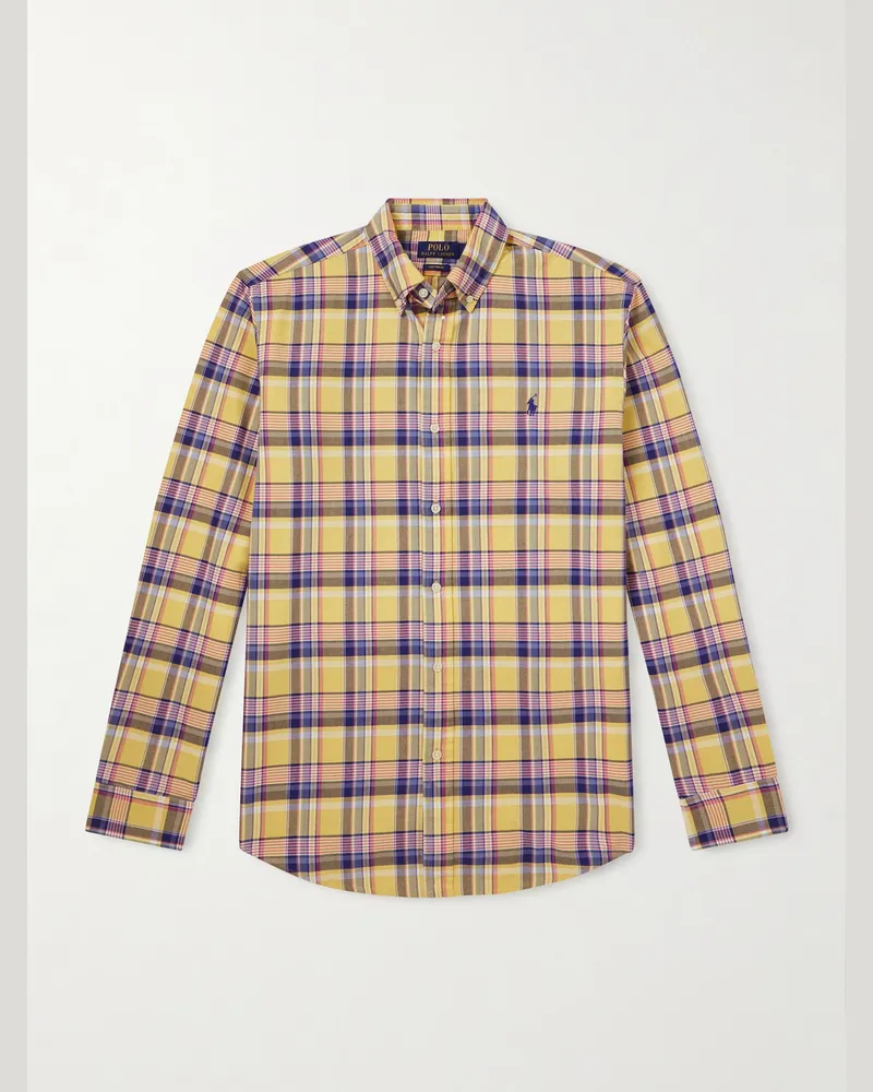 Ralph Lauren Kariertes Hemd aus Baumwolle Gelb