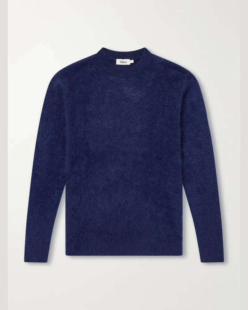 Altea Brushed Cashmere Sweater Blue