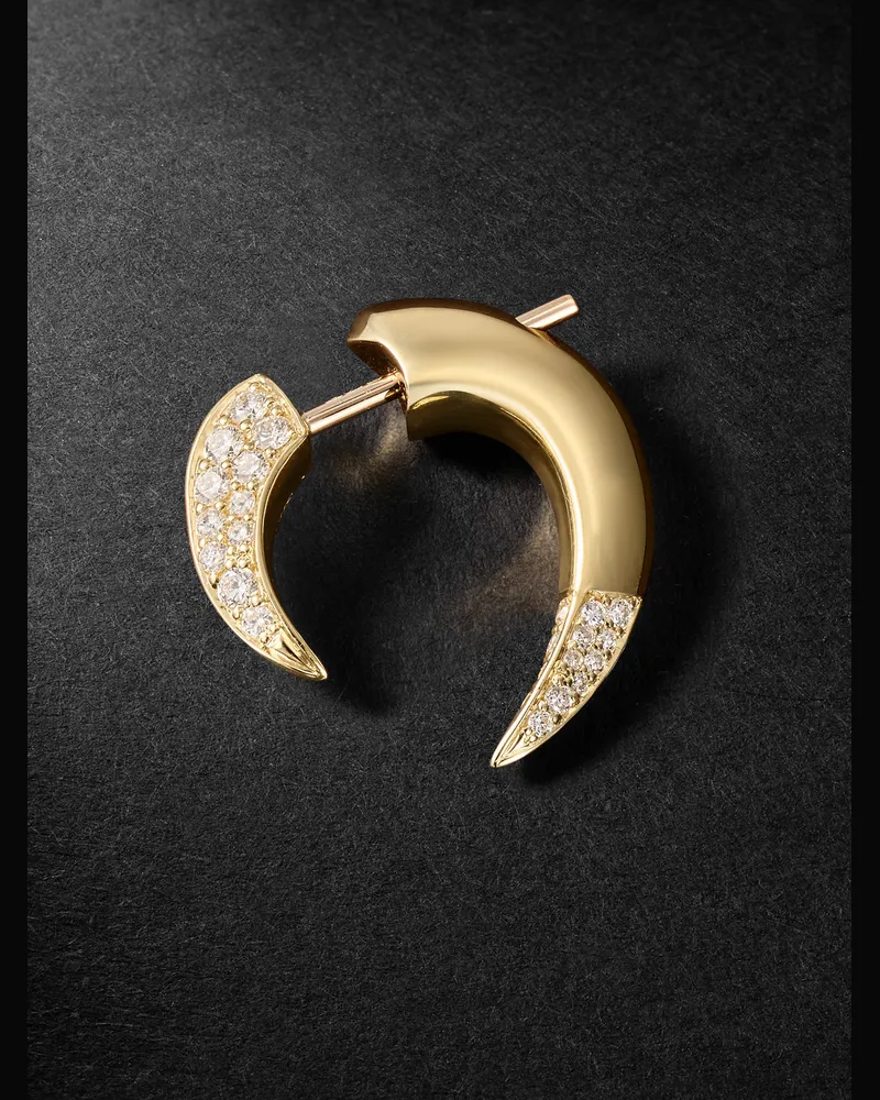 Shaun Leane Talon Fine einzelner Ohrring aus 18 Karat Gold mit Diamanten Gold