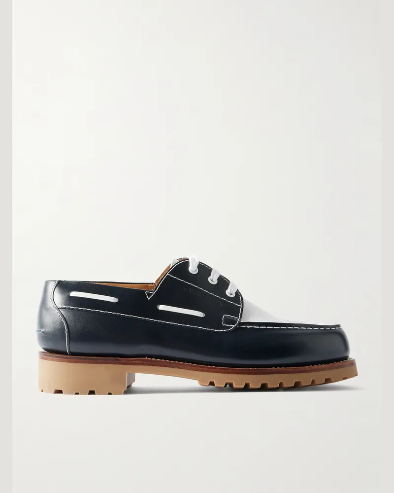 JM Weston Zweifarbige Derby-Schuhe aus Leder Blau