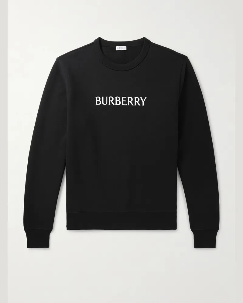 Burberry Logo-Print Cotton-Jersey Sweatshirt Black