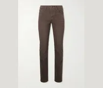 Slim-Fit Cotton-Blend Corduroy Trousers