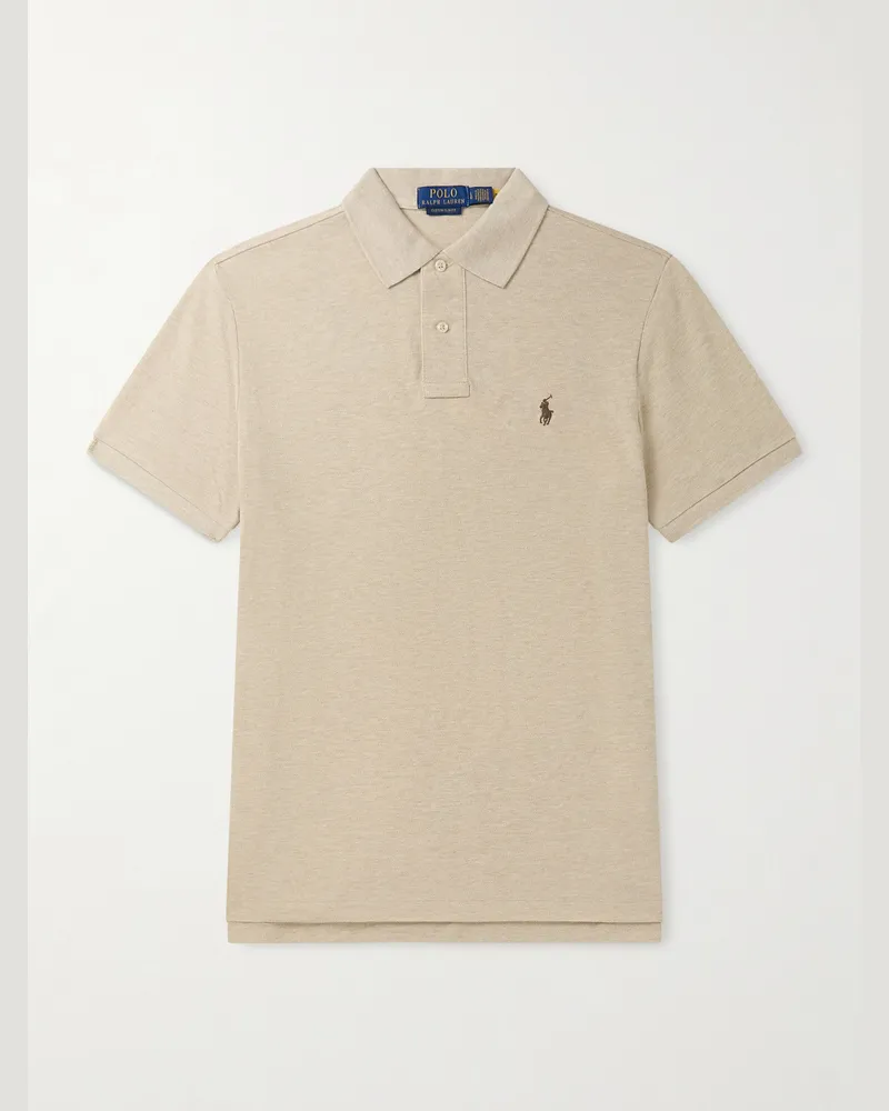 Ralph Lauren Polohemd aus Baumwoll-Piqué mit Logostickerei Neutral