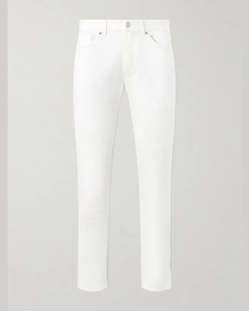 Peter Millar Signature Straight-Leg Cotton-Blend Sateen Trousers Neutrals