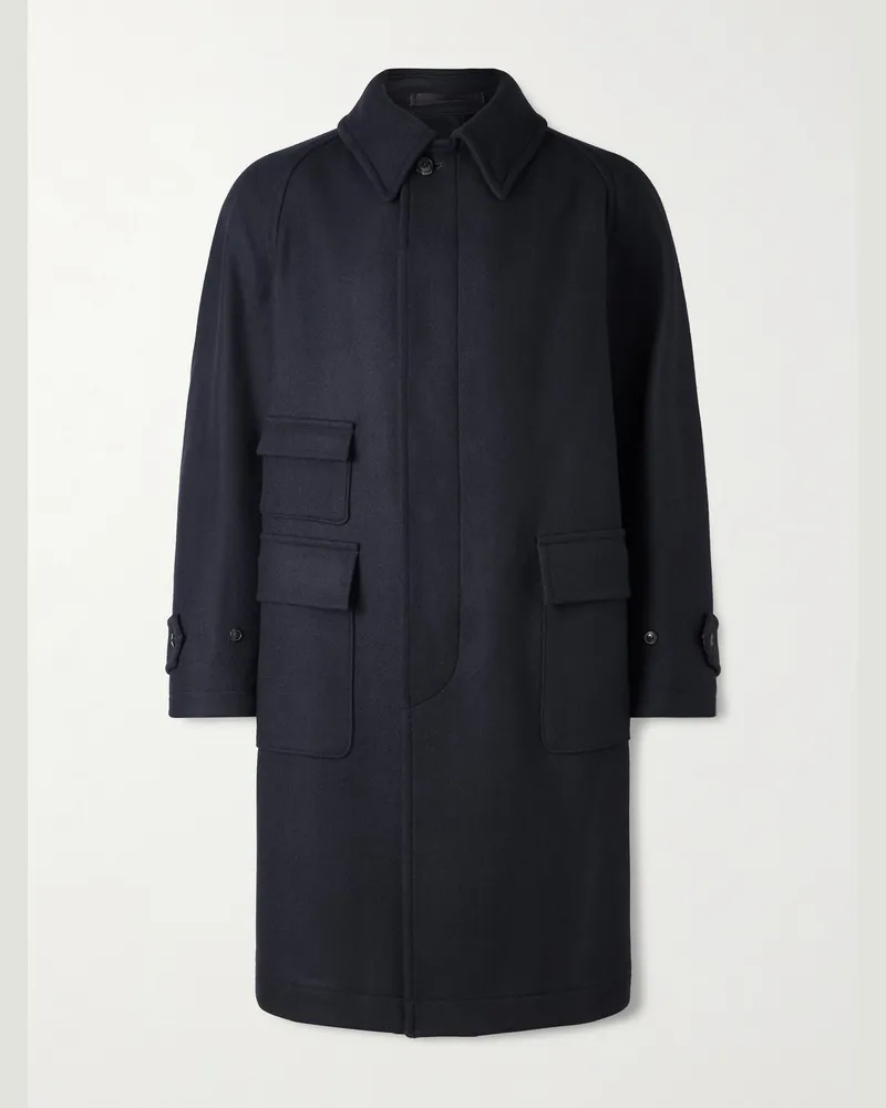 Kaptain Sunshine Traveller Wool Coat Blue