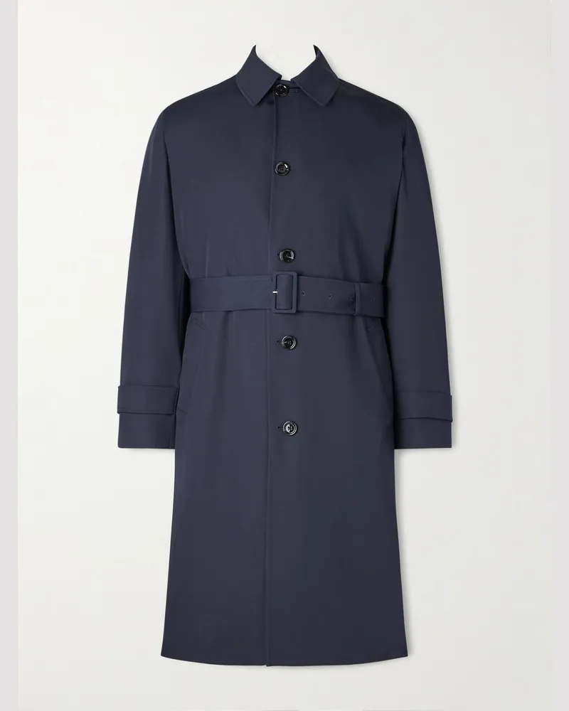 LARDINI Trenchcoat aus Schurwollgabardine Blau