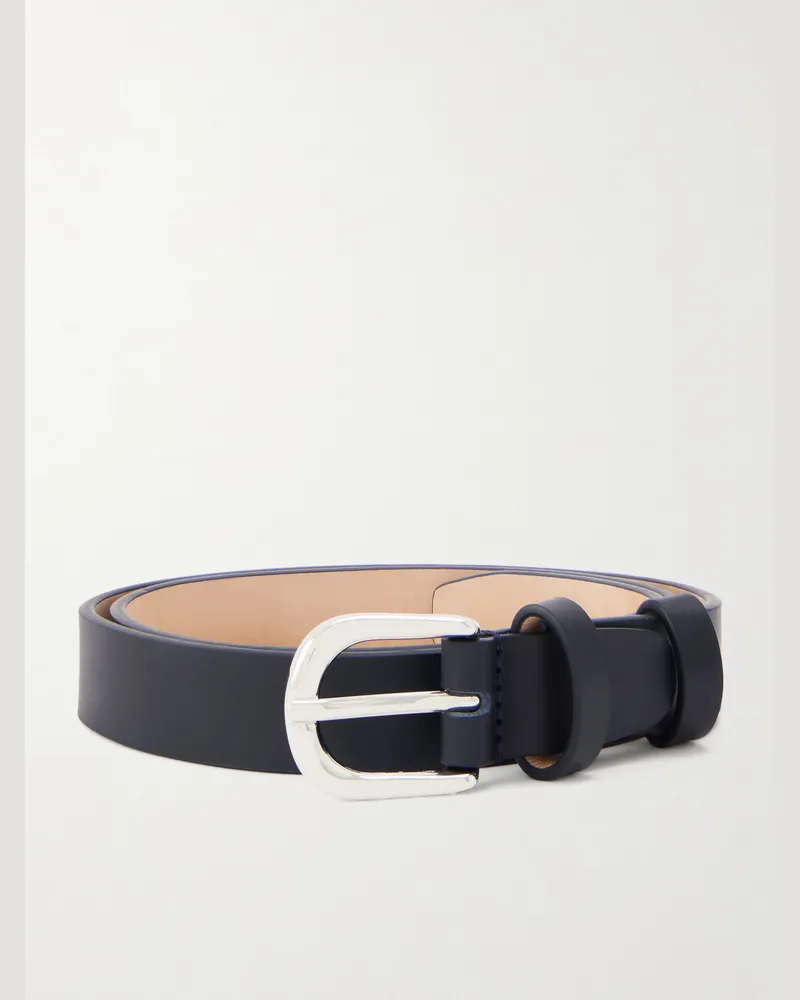MR P. 2.5cm Leather Belt Blue