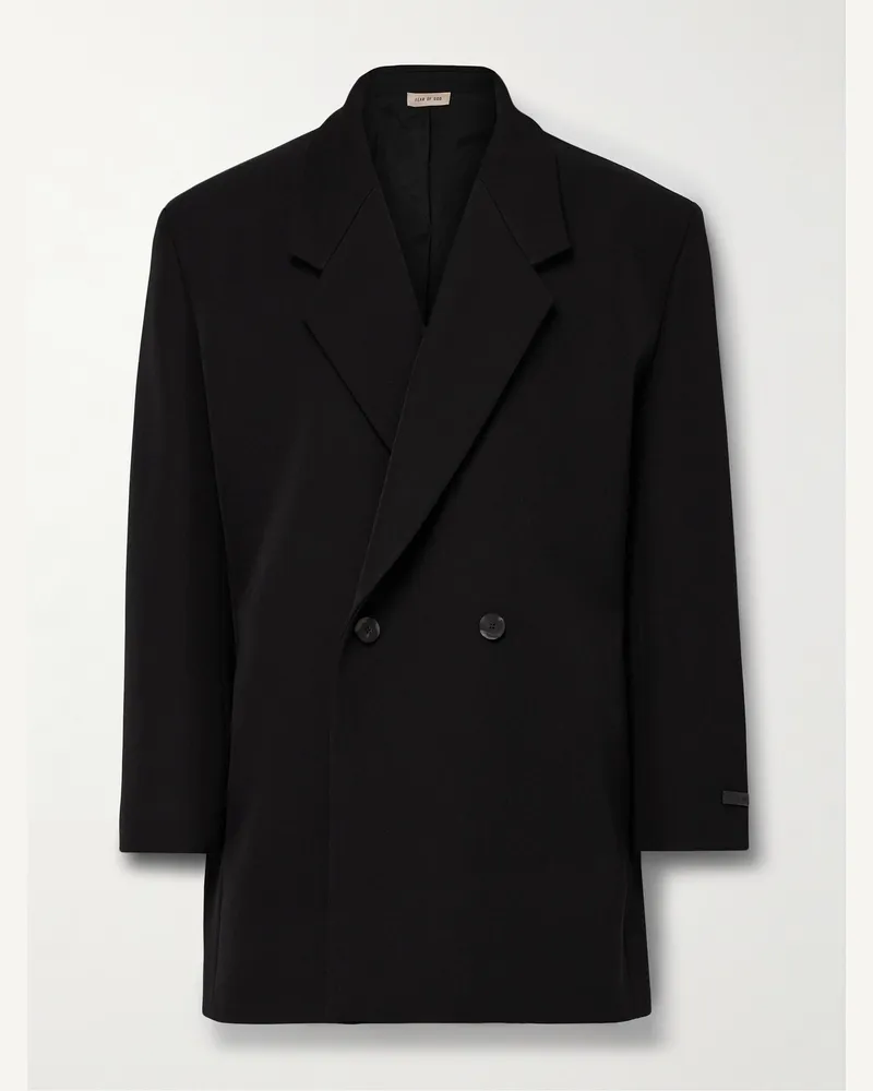 Fear of God Eternal California doppelreihiges Oversized-Sakko aus Twill aus einer Schurwoll-Baumwollmischung Schwarz