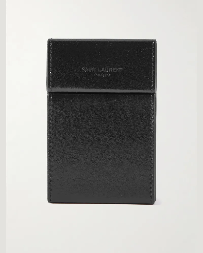 Saint Laurent Etui aus Leder Schwarz
