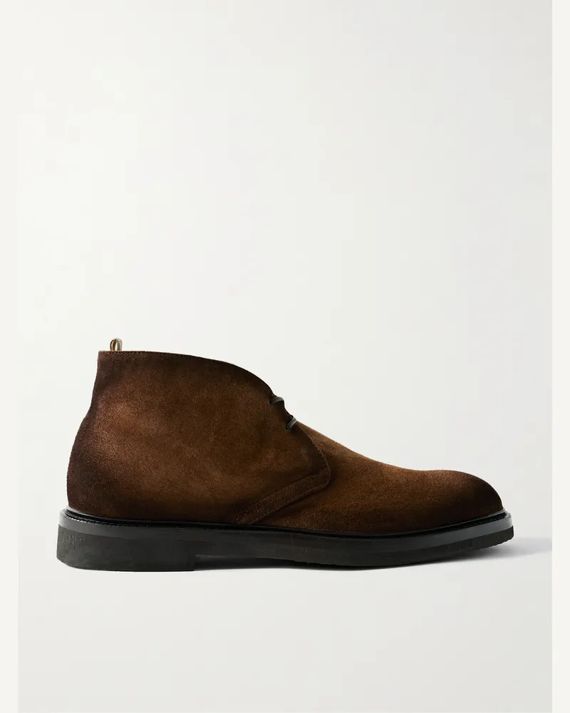 Officine Creative Italia Dude Flexi 004 Desert Boots aus Veloursleder Braun
