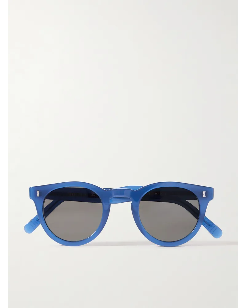 MR P. Cubitts Herbrand Sonnenbrille mit rundem Rahmen aus Azetat Blau