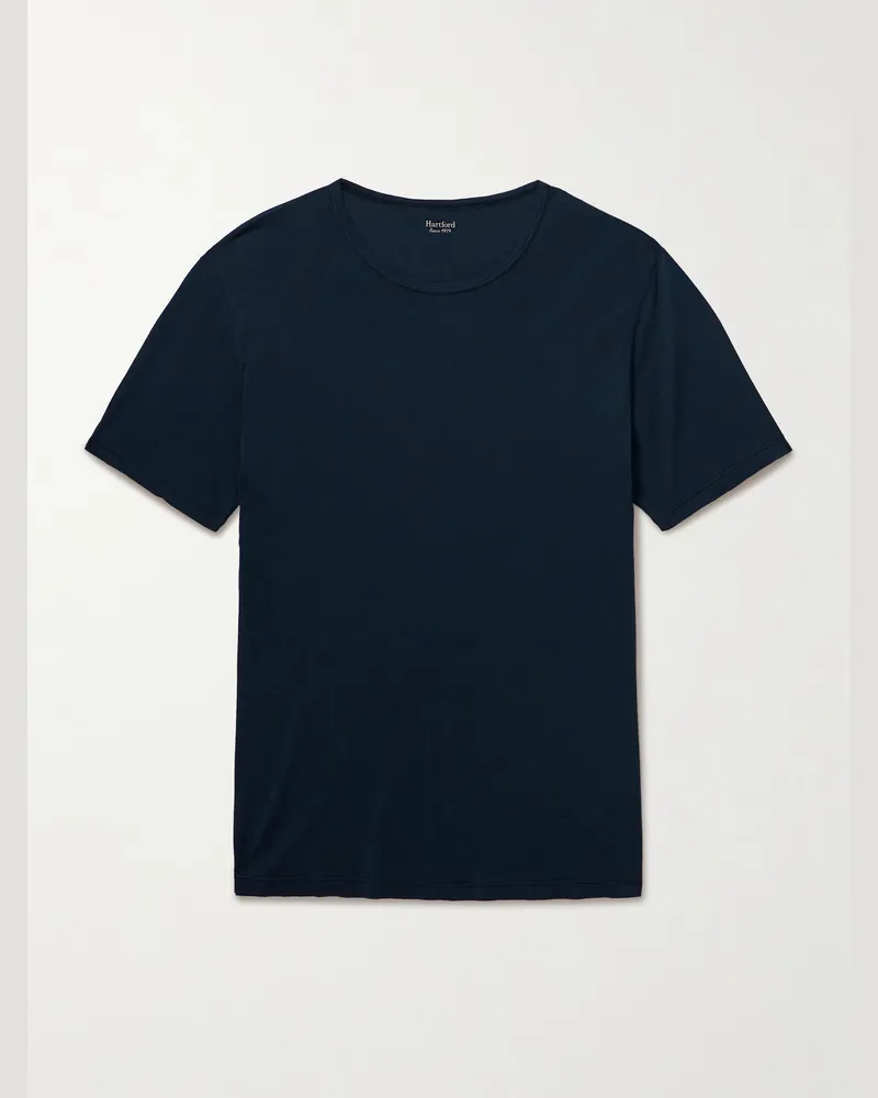 Hartford Cotton-Jersey T-Shirt Blue