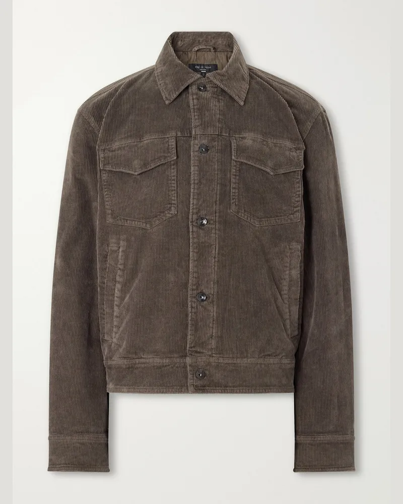 Rag & Bone Stretch-Cotton Corduroy Jacket Brown