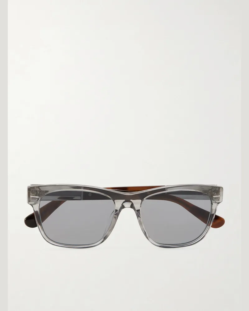 Brunello Cucinelli Aviator-Style Acetate Sunglasses Gray