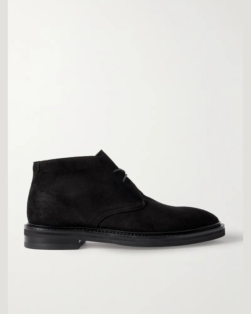 MR P. Lucien Chukka-Stiefel aus Veloursleder Schwarz