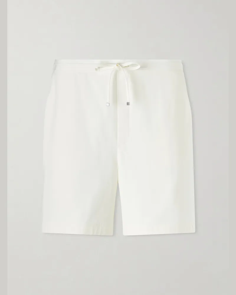 Loewe Paula Ibiza Straight-Leg Lyocell Shorts White