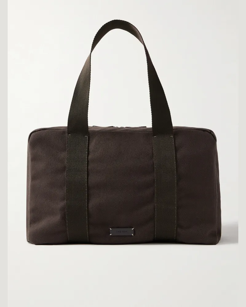 The Row Sisal Bowling-Tasche aus Baumwoll-Twill mit Webband Braun