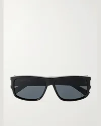 Saint Laurent New Wave Sonnenbrille mit rechteckigem Rahmen aus Azetat Schwarz