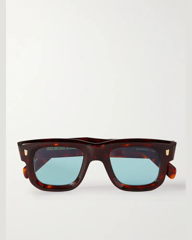 Cutler and Gross 1402 Sonnenbrille mit D-Rahmen aus Azetat in Schildpattoptik Horn