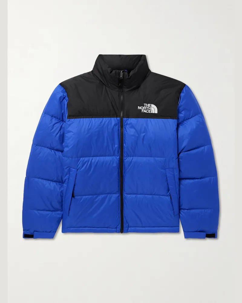 The North Face 1996 Retro Nuptse Daunenjacke aus gestepptem Nylon-Ripstop und Shell mit Kapuze Blau