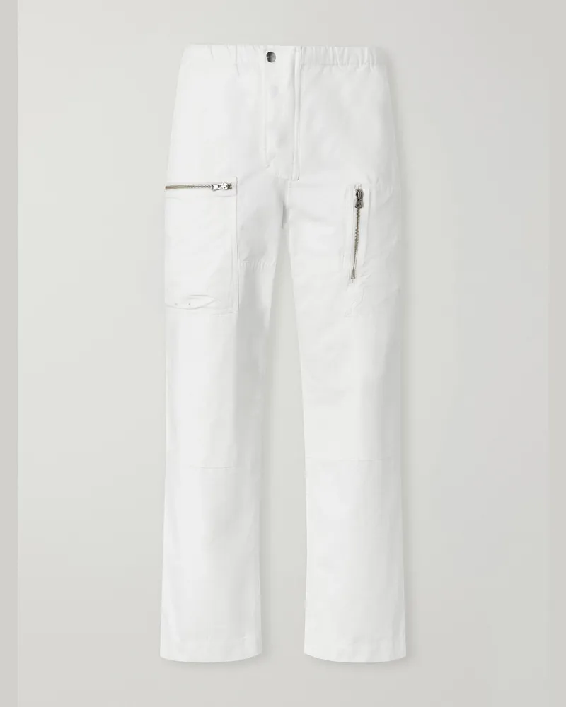 Aimé Leon Dore Aviator Straight-Leg Cotton-Canvas Trousers White