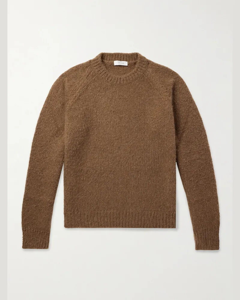 The Row Bruno Pullover aus gebürstetem Kaschmir Braun