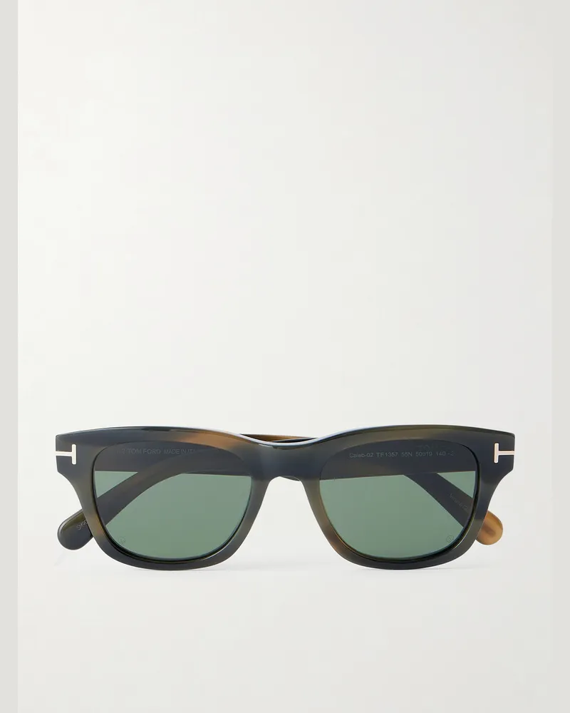 Tom Ford Caleb-02 Square-Frame Acetate Sunglasses Tortoiseshell