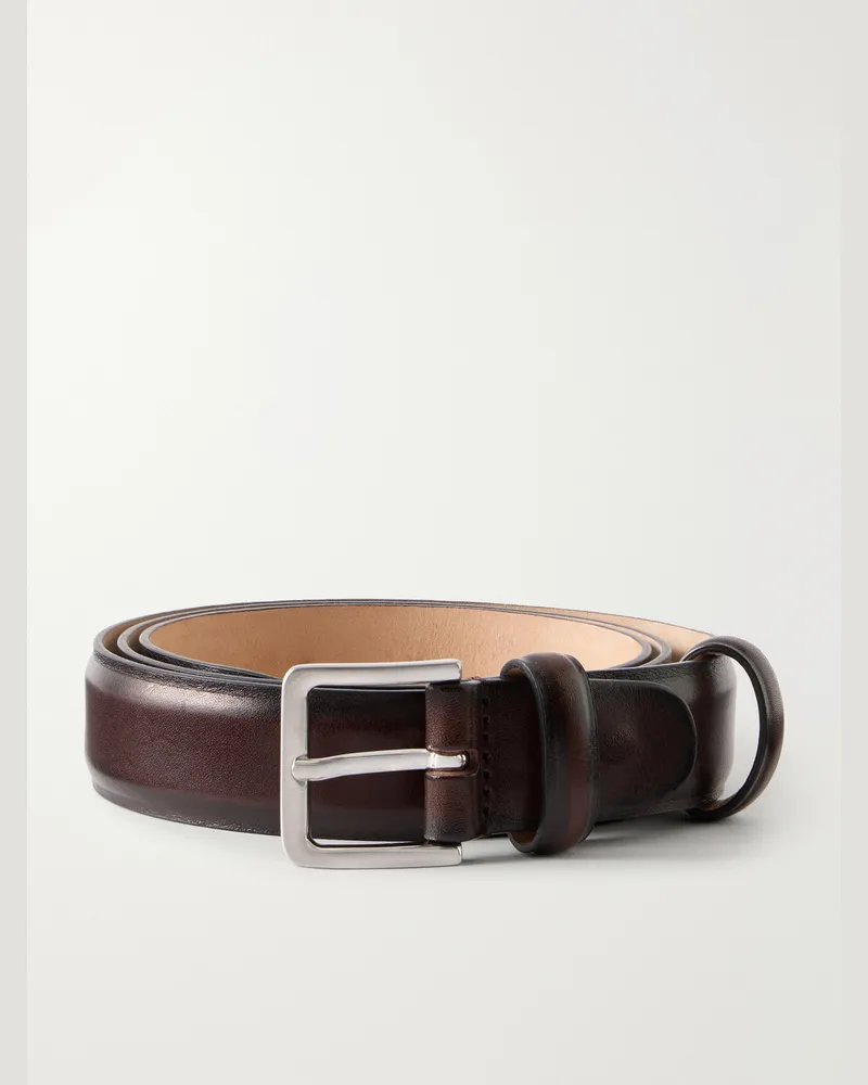 MR P. 3cm Leather Belt Brown