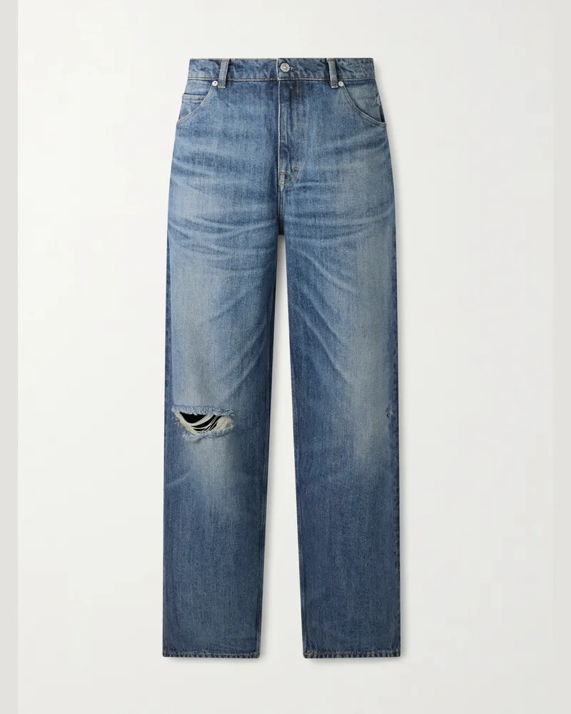 Our Legacy Weit geschnittene Jeans in Distressed-Optik Blau