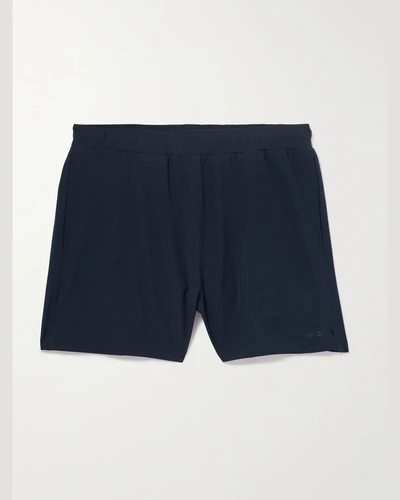 NN 07 Holiday 10039 Straight-Leg Short-Length Recycled-Shell Swim Shorts Blue