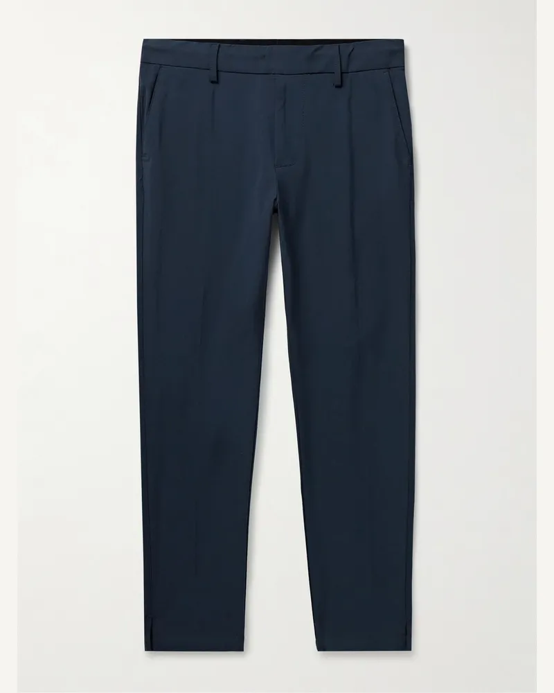 James Perse Golf Slim-Fit Stretch Cotton-Blend Trousers Blue