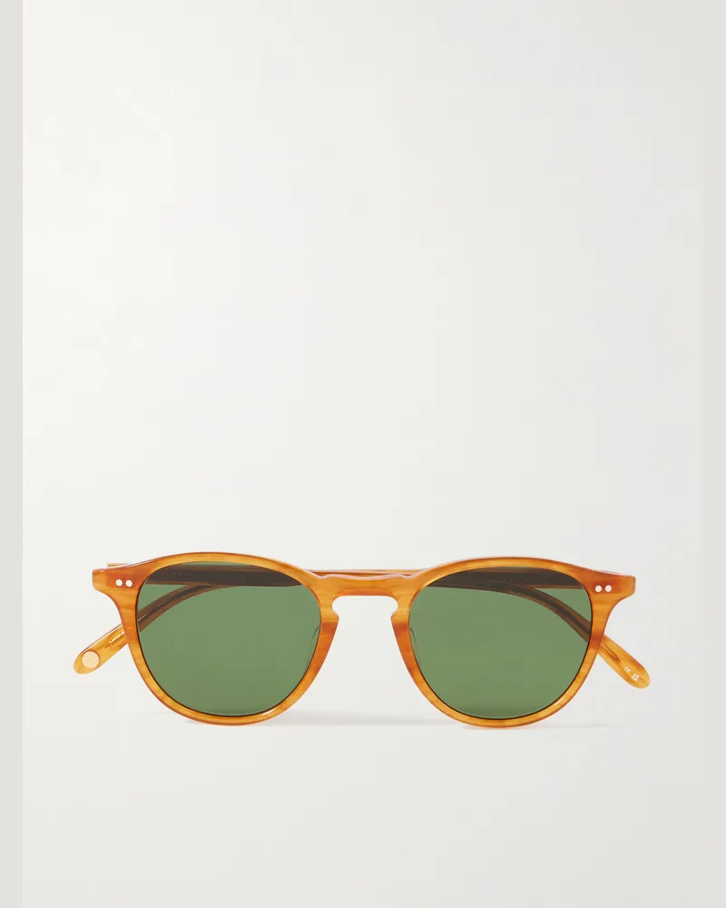 Garrett Leight Hampton Sonnenbrille mit rundem Rahmen aus Azetat Braun