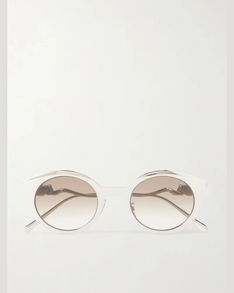 Loewe Coil Round-Frame Silver-Tone Sunglasses Silver
