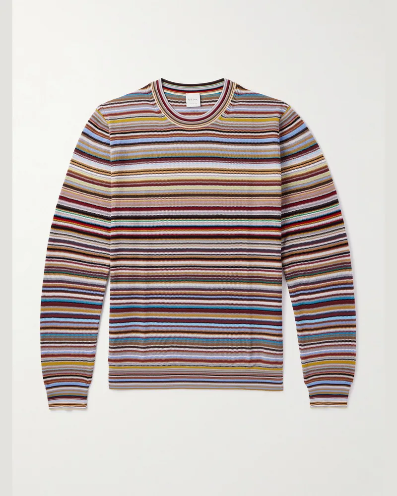 Paul Smith Gestreifter Pullover aus Biobaumwolle Mehrfarbig