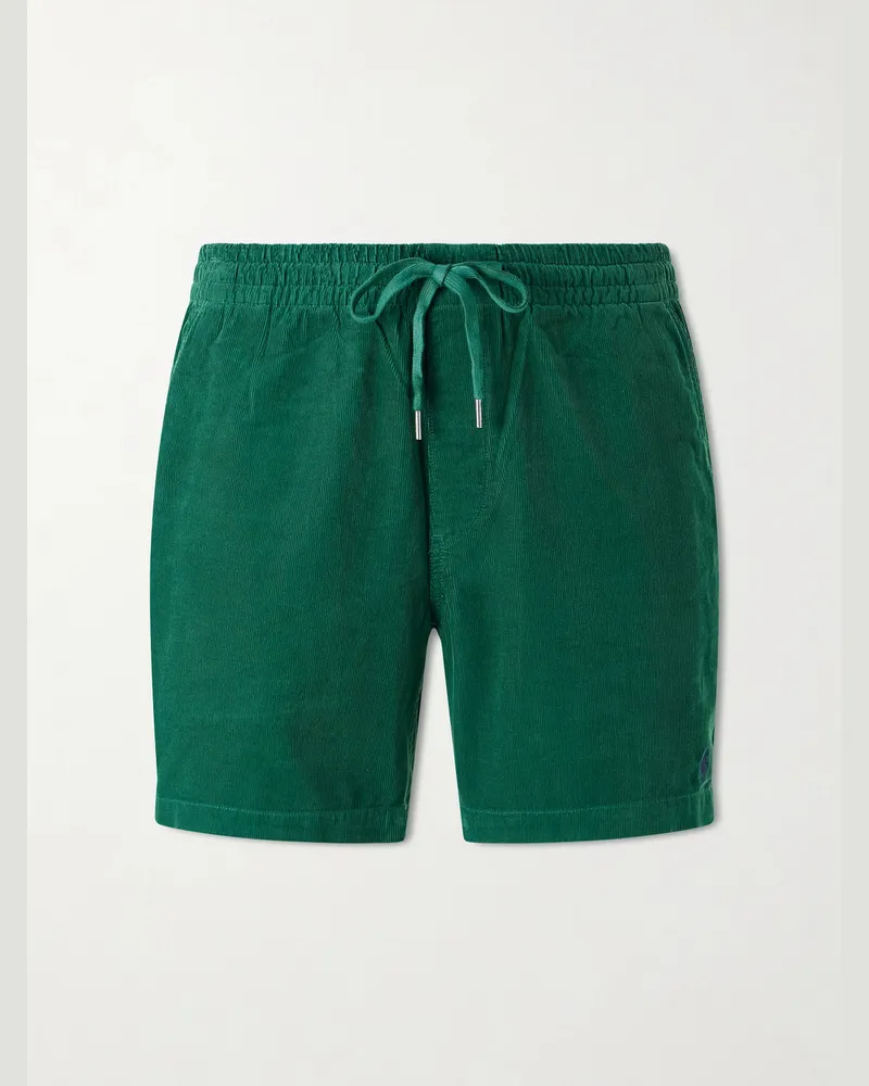 Ralph Lauren Straight-Leg Cotton-Woven Shorts Green