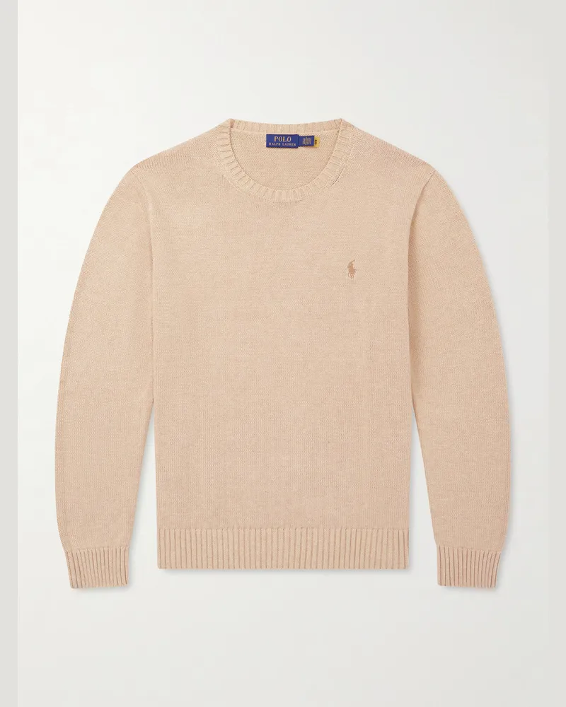 Ralph Lauren Pullover aus Baumwolle mit Logostickerei Neutral
