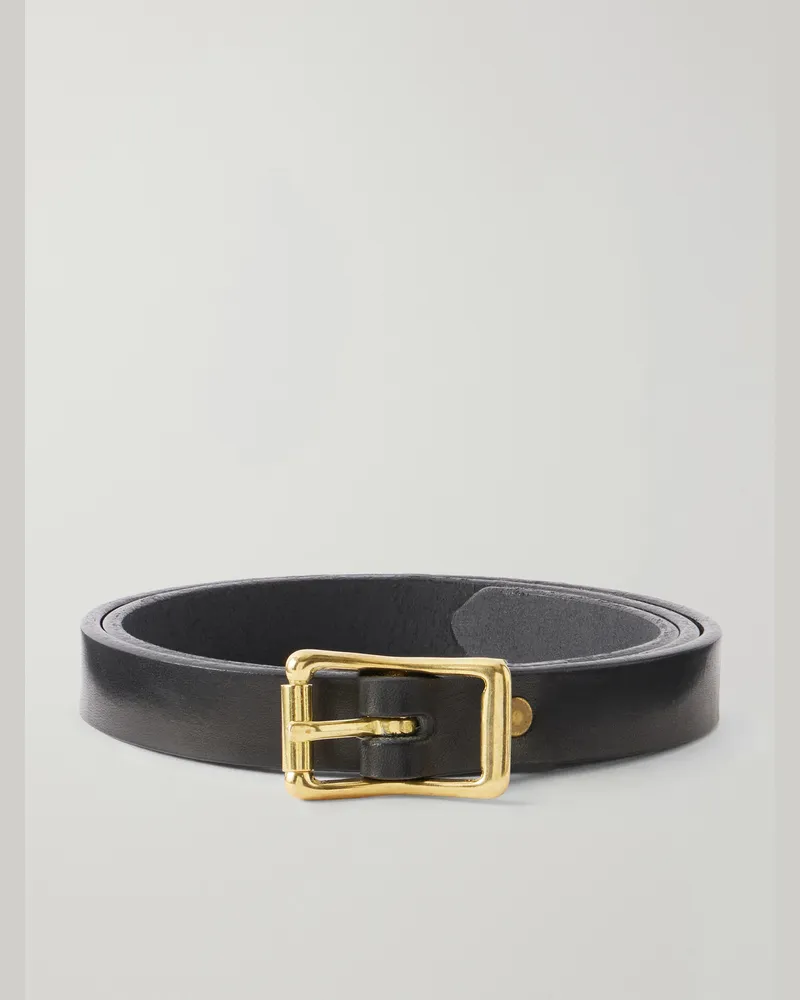 YUKETEN 2cm Leather Belt Black