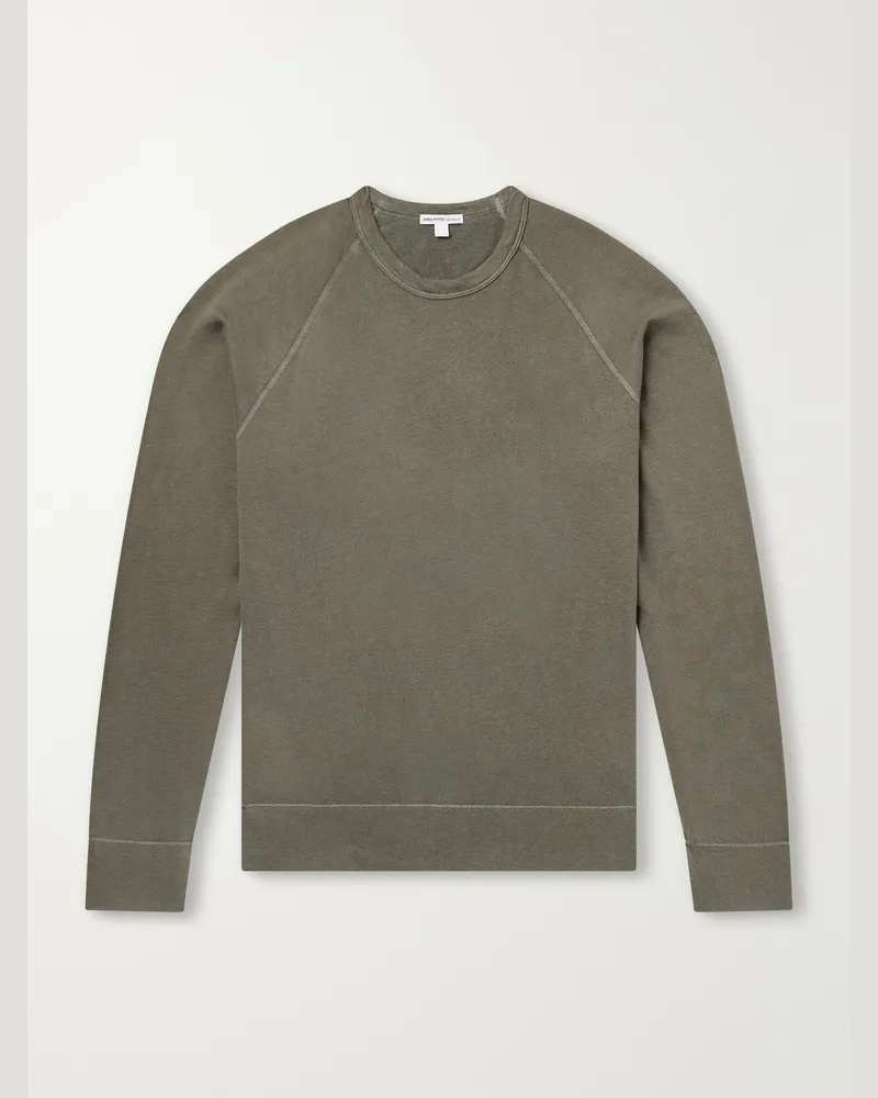 James Perse Cotton-Jersey Sweatshirt Green