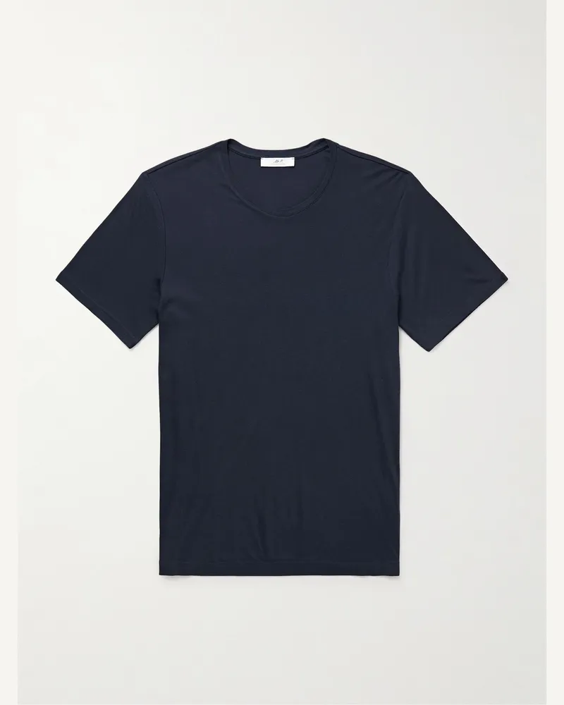MR P. Pyjama-Oberteil aus Modal-Jersey Blau