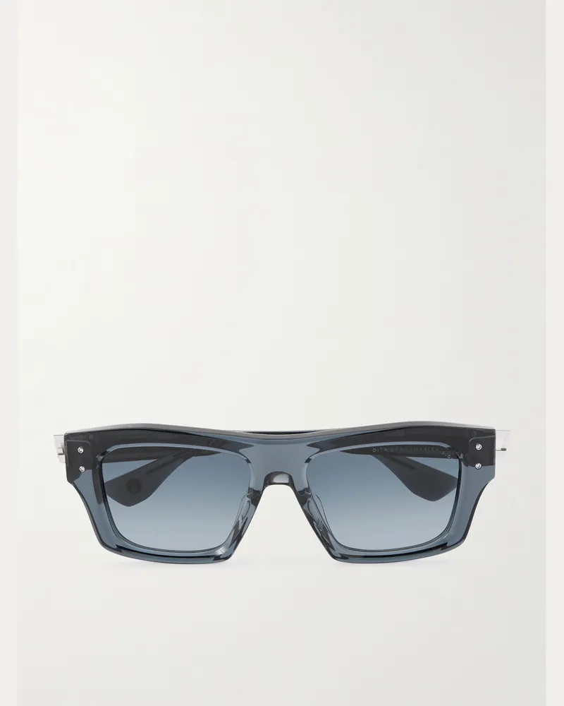 DITA Grandmaster-Eight Sonnenbrille mit eckigem Rahmen aus Azetat und Titan Grau