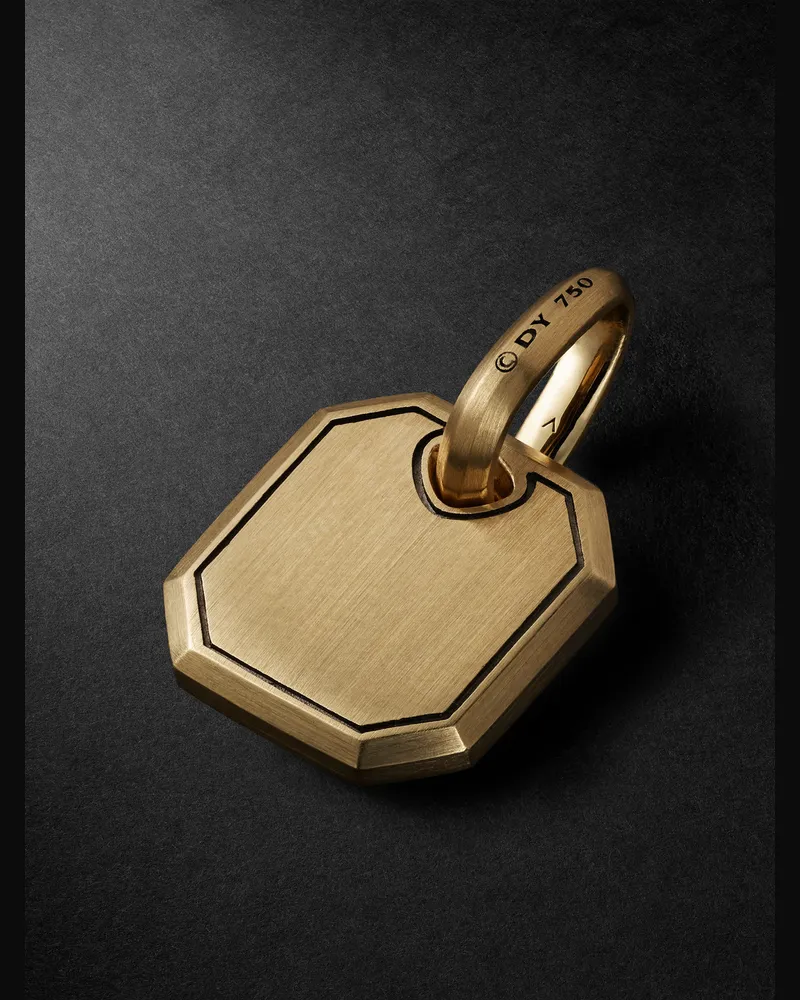 David Yurman Roman Anhänger aus gebürstetem 18 Karat Gold Gold