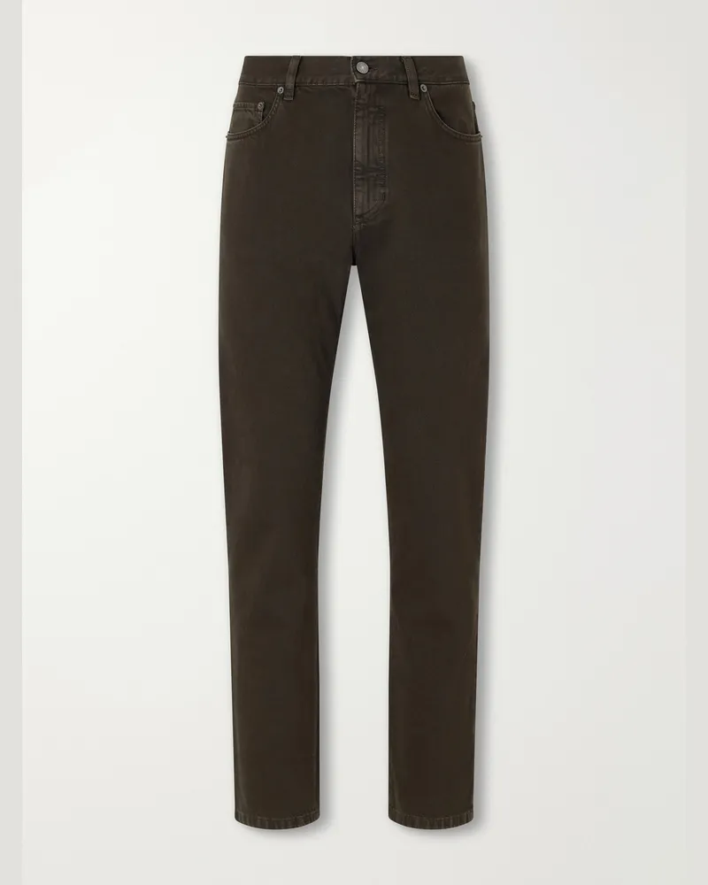Ermenegildo Zegna Roccia Slim-Fit Garment-Dyed Jeans Green