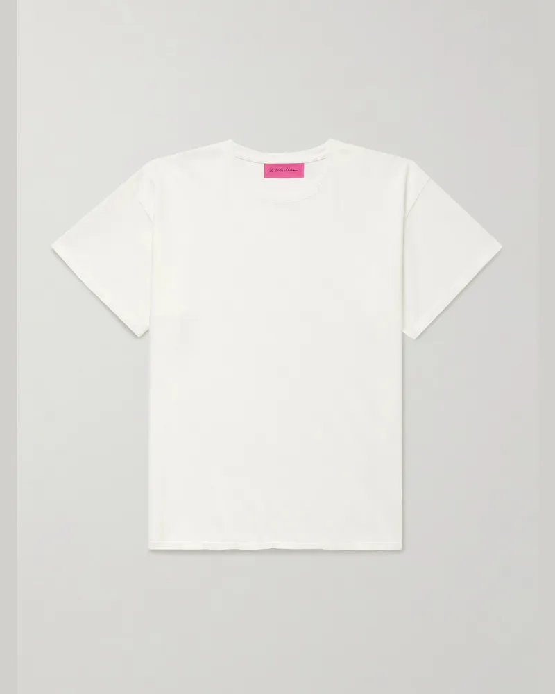 The Elder Statesman T-Shirt aus Jersey aus einer Baumwoll-Kaschmirmischung Weiß