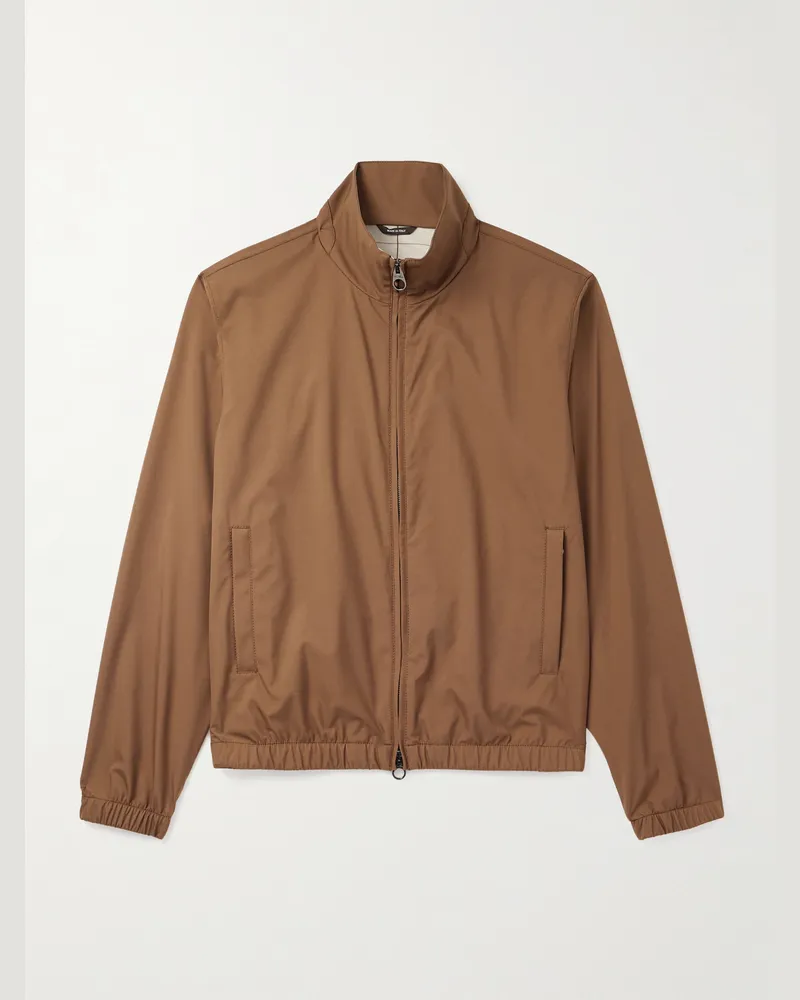 Loro Piana Storm System® Twill Bomber Jacket Brown