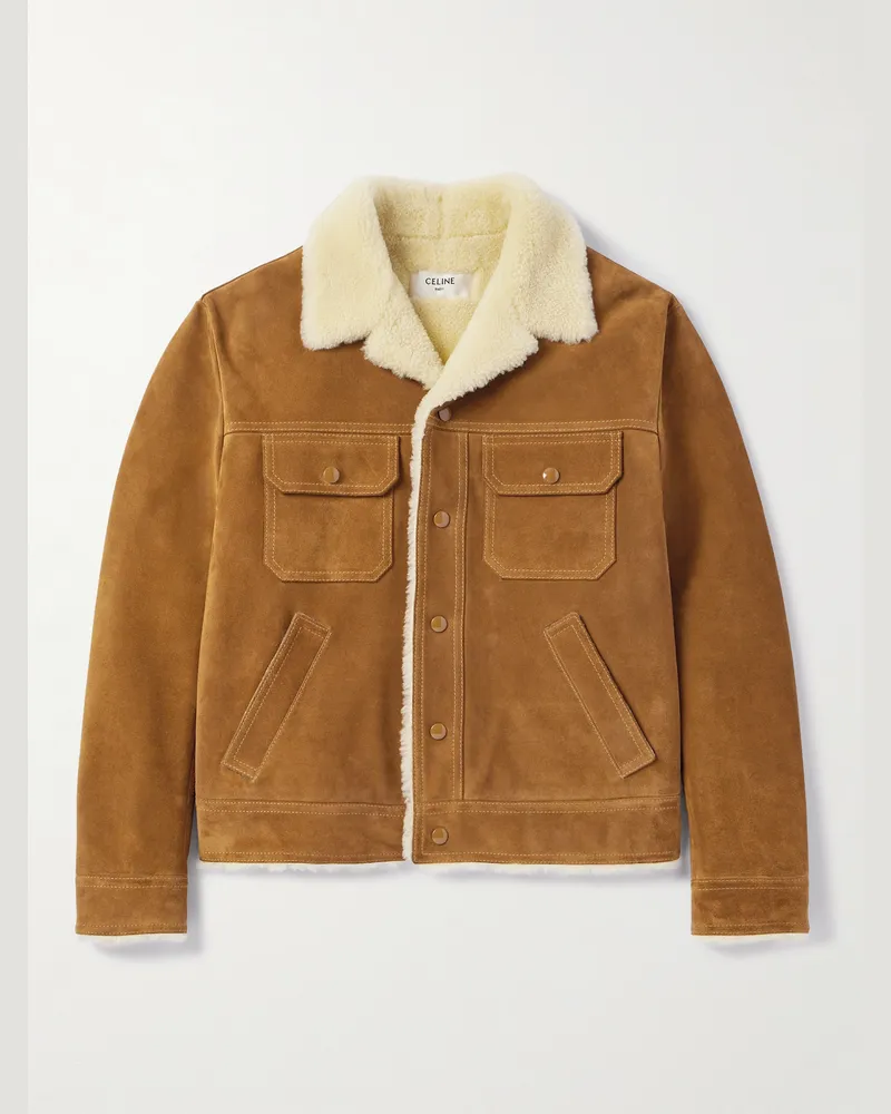 Celine Jacke aus Shearling Braun